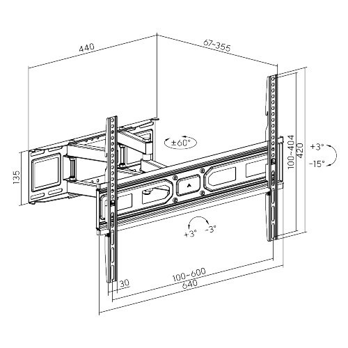SOP121 Soporte TV LCD Móvil hasta 80'' 40kg