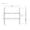 Soporte de pared Brateck fijo para TV hasta 75''