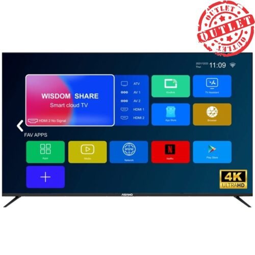 TV LED Asano 65'' 4K sin bordes SMART (con detalles)